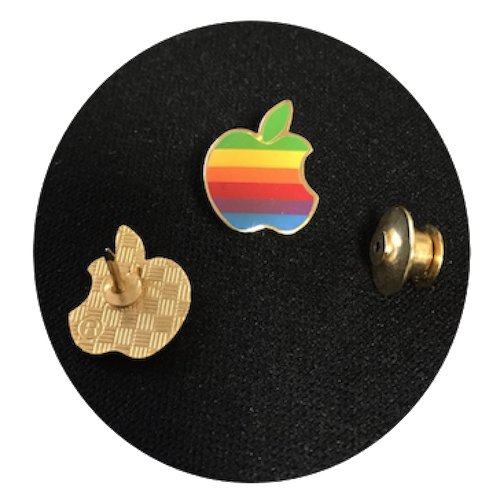 Apple Computer Rainbow Logo Lapel Pin