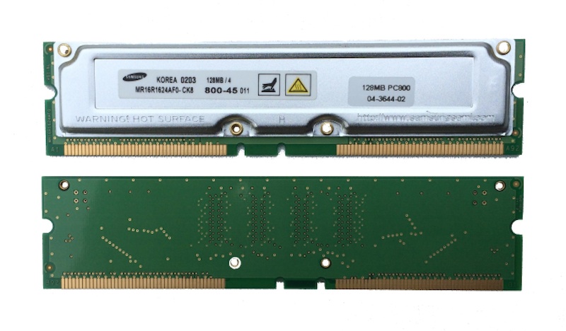 Rambus Memory RAM 800-45 128MB, MR16R1624AF0-CK8