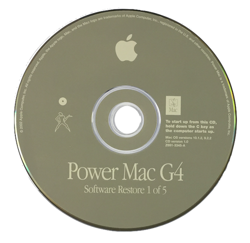 Mac OS 9.2.2, 10.1.2 PowerMac G4