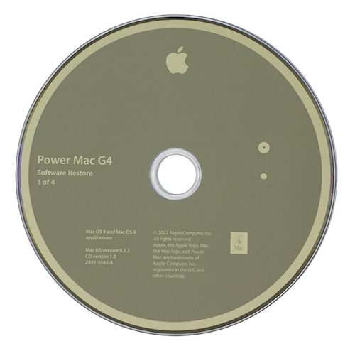 Mac OS 9.2.2 Restore PowerMac G4