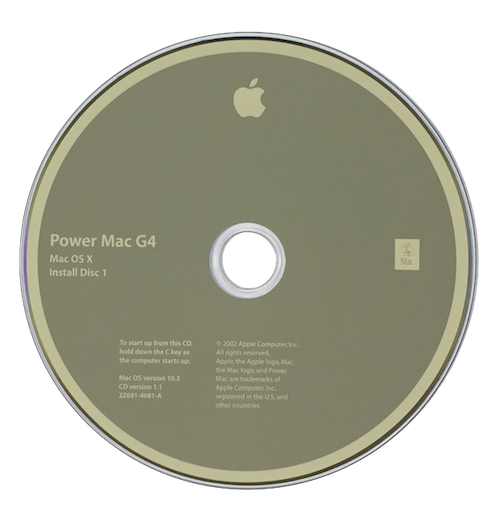 Mac OS 10.2 Install PowerMac G4
